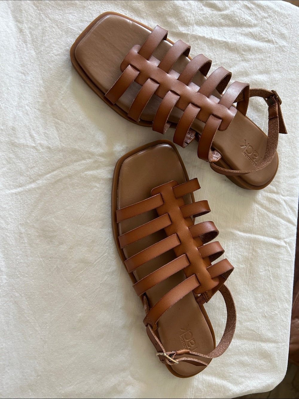 a new day Brown Strappy Flat Gladiator Sandals